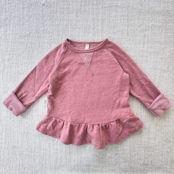 Childhoods Pink Peplum Sweatshirt VGUC 2T - Picture 1 of 5